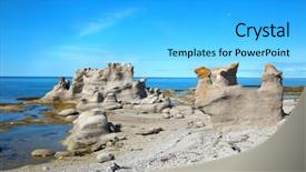  Presentation with canada - Slide deck consisting of national park reserve in quebec background and a cyan colored foreground