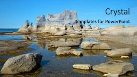  Presentation with water park - Theme consisting of national park reserve in quebec background and a light blue colored foreground