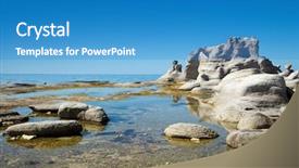  Presentation with national - Presentation design having national park reserve in quebec background and a teal colored foreground