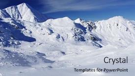  Presentation with winter in the swiss alps - Slides having national park retezat carpathians romania background and a light blue colored foreground