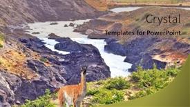  Presentation with chile patagonia - Slide deck with national-park-torres-del-paine background and a coral colored foreground