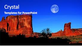  Presentation with arches national park - Presentation design with national park with full moon background and a  colored foreground
