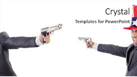  Presentation with hat - PPT theme enhanced with national security - man with american hat background and a white colored foreground