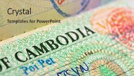  Presentation with national security - Amazing presentation design having national security - schengen visa backdrop and a coral colored foreground