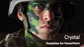  Presentation with national security - Colorful PPT layouts enhanced with national security - shot of a conceptual soldier backdrop and a wine colored foreground