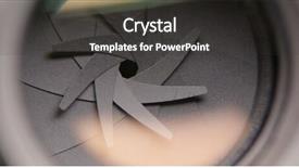  Presentation with camera security - Cool new slide deck with national security agency - adjusting aperture of camera lens backdrop and a dark gray colored foreground