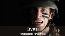  Presentation with national security - Slides having national security terrorism - shot of a conceptual soldier background and a dark gray colored foreground