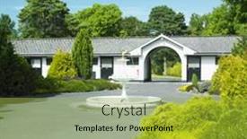  Presentation with national - Theme consisting of national-stud-tully-county-kildare background and a gold colored foreground