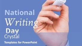  Presentation with national safety day - PPT layouts featuring national-writing-day-text background and a  colored foreground