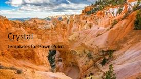  Presentation with utah - Cool new PPT theme with nationalism - bryce canyon national park utah backdrop and a gold colored foreground