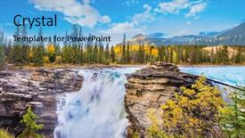  Presentation with cold water - Slide deck consisting of nationalism - deep raging falls of athabasca background and a light blue colored foreground