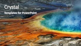  Presentation with tour - Colorful PPT theme enhanced with nationalism - majestic grand prismatic pool steem backdrop and a dark gray colored foreground