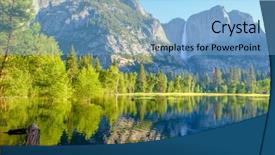  Presentation with yosemite - Slide deck consisting of nationalism - merced river and yosemite falls background and a light blue colored foreground