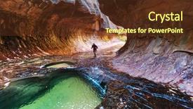  Presentation with park - PPT theme featuring nationalism - narrows in zion national park background and a tawny brown colored foreground