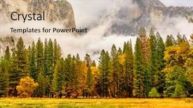  Presentation with yosemite - Audience pleasing theme consisting of nationalism - yosemite national park valley backdrop and a lemonade colored foreground