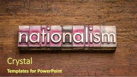 Presentation with nationalism - Cool new theme with nationalism-word-abstract-in-gritty backdrop and a tawny brown colored foreground