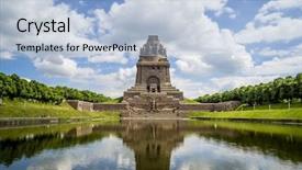  Presentation with battle - Slide deck enhanced with nations 1813 voelkerschlachtdenkmal leipzig german background and a light blue colored foreground