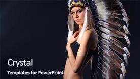  Presentation with native american - Slides with  background and a  colored foreground