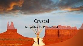  Presentation with native american indians - Colorful theme enhanced with native american indians - monument valley utah usa backdrop and a lemonade colored foreground