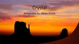  Presentation with native american indians - Colorful presentation enhanced with native american indians - sunrise at monument valley west backdrop and a coral colored foreground