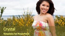  Presentation with native americans - Beautiful presentation theme featuring native americans women - portrait of a happy beautiful backdrop and a tawny brown colored foreground