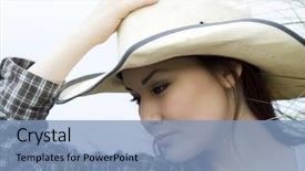  Presentation with native americans - Slide set with native americans women - portrait of a young beautiful background and a coral colored foreground