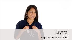  Presentation with trainee nurse sitting by female - Theme enhanced with native americans women - female nurse set background and a light gray colored foreground