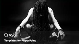  Presentation with native americans - Cool new presentation theme with native americans women - portrait of decorated ethnic young backdrop and a dark gray colored foreground