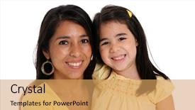  Presentation with native americans - Slide deck with native americans women - woman and daughter set background and a yellow colored foreground