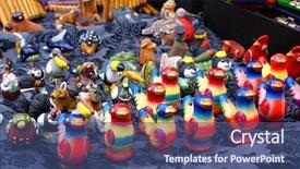  Presentation with american indian - PPT theme consisting of native chicken - american indian souvenirs background and a  colored foreground