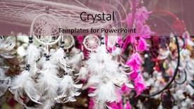  Presentation with dream catchers - PPT layouts with native dream catchers - colorful handmade dreamcatchers background and a coral colored foreground