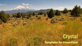  Presentation with field - Slide deck having native grasses juniper and sagebrush background and a tawny brown colored foreground