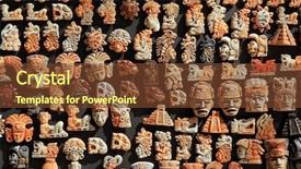  Presentation with native indian - Slide set consisting of native indian - mayan mexico wood handcrafts background and a tawny brown colored foreground