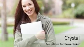  Presentation with college campus - Theme consisting of native indians - shot of an ethnic college background and a mint green colored foreground