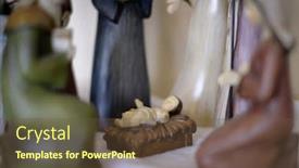  Presentation with baby jesus - PPT layouts consisting of nativity-focused-on-jesus-christ background and a tawny brown colored foreground