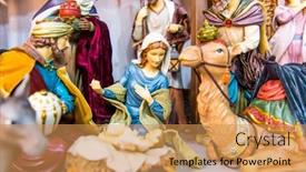  Presentation with christmas nativity - Presentation consisting of nativity-scene-christmas-christmas-manger background and a yellow colored foreground