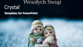  Presentation with snow - Theme enhanced with nativity-scene-on-the-snow background and a black colored foreground