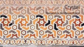  Presentation with mosaic - PPT theme having nativity star - ancient decorative mosaic on marble background and a coral colored foreground