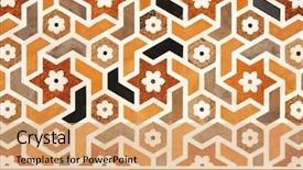  Presentation with ornament - Beautiful slides featuring nativity star - ancient decorative mosaic with floral backdrop and a coral colored foreground