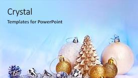  Presentation with candle christmas - PPT theme consisting of nativity star - christmas still life with snowflake background and a light blue colored foreground