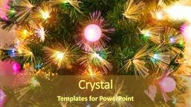  Presentation with animated christmas tree - Cool new PPT theme with nativity star - fiber optic decorated christmas tree backdrop and a tawny brown colored foreground