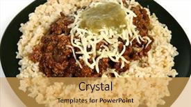  Presentation with organic rice - Slides with natrual - 100 organic ingredients buffalo background and a  colored foreground