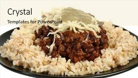  Presentation with organic rice - Cool new PPT theme with natrual - brown rice and buffalo meat backdrop and a  colored foreground