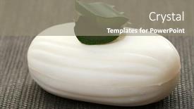  Presentation with natural soap - Amazing slides having natural aloe vera soap - beauty treatment backdrop and a gray colored foreground