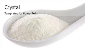  Presentation with crystal - Presentation theme consisting of natural and unpolluted crystal salt background and a white colored foreground