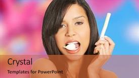  Presentation with healthy eating - Beautiful presentation theme featuring natural antibiotic that fight infection backdrop and a  colored foreground