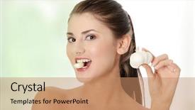  Presentation with healthy eating - Slides featuring natural antibiotic that fight infection background and a  colored foreground