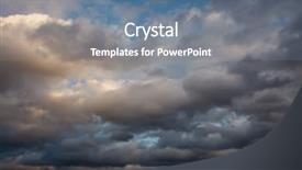  Presentation with stormy sky and dark clouds - PPT theme consisting of natural background dark stormy sky background and a seafoam green colored foreground