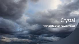  Presentation with stormy sky and dark clouds - Beautiful presentation featuring natural background dark stormy sky backdrop and a gray colored foreground