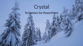  Presentation with snow mountain - Slide set featuring natural background on christmas theme background and a light blue colored foreground